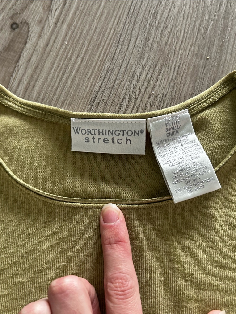 2 for 10$☀️ vintage cotton blend worthington tee in matcha green - Picture 6 of 7